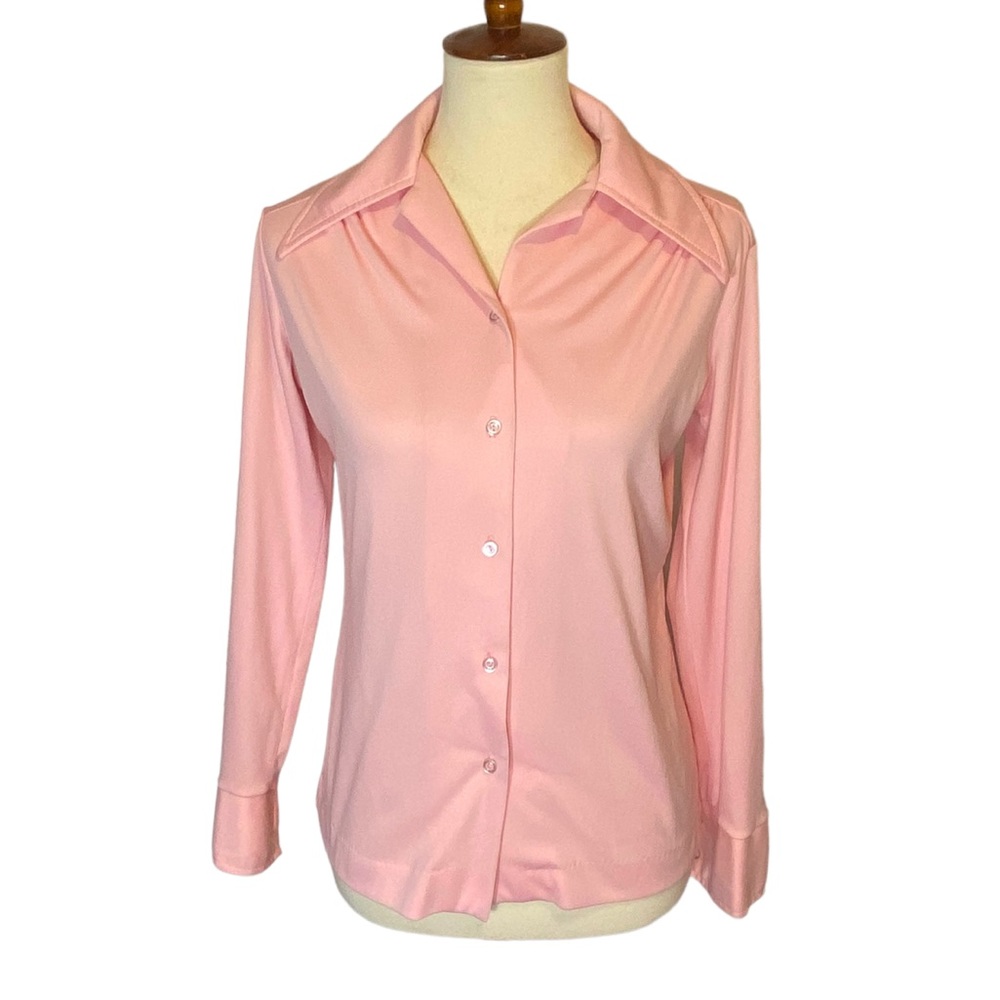 COPY - 70s VTG Daggar Collar Pink Button Down